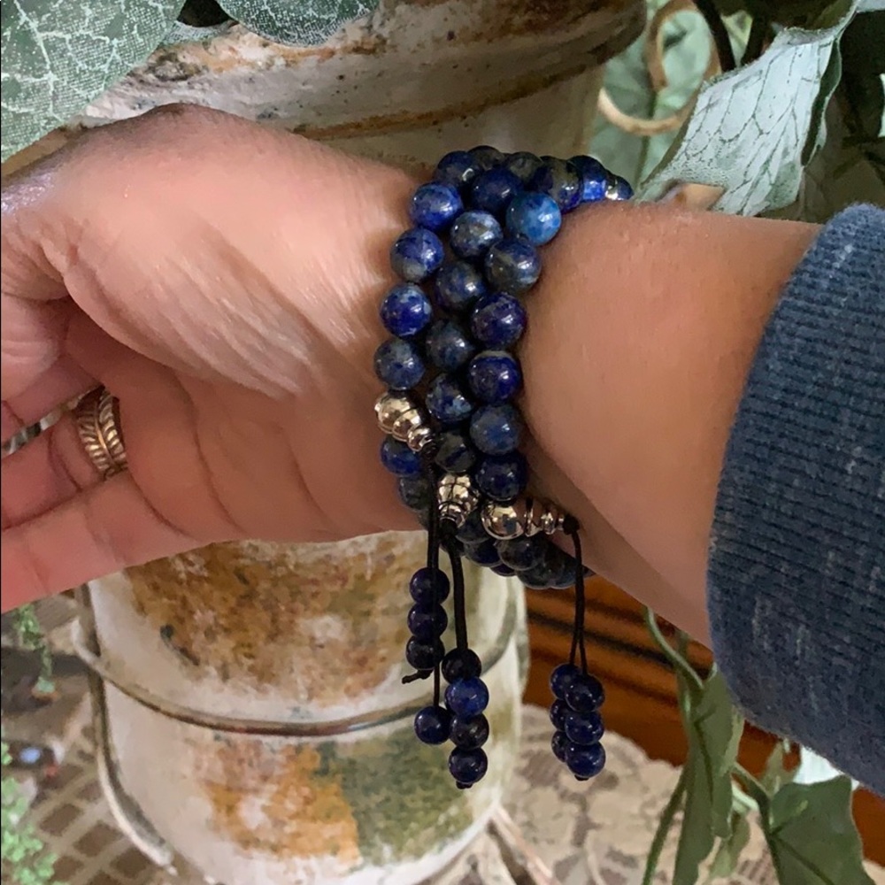 Lapis Lazuli stretch bracelet. Protection stone - Picture 7 of 7